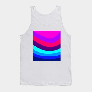 Pink Blue Colorful Lines Tank Top